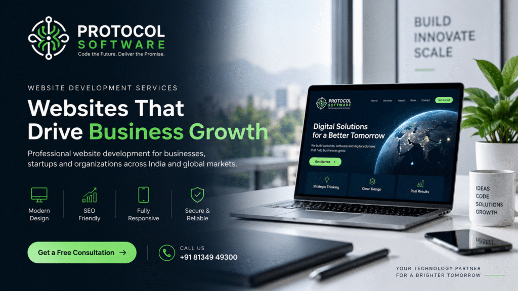 Website development services by Protocol Software